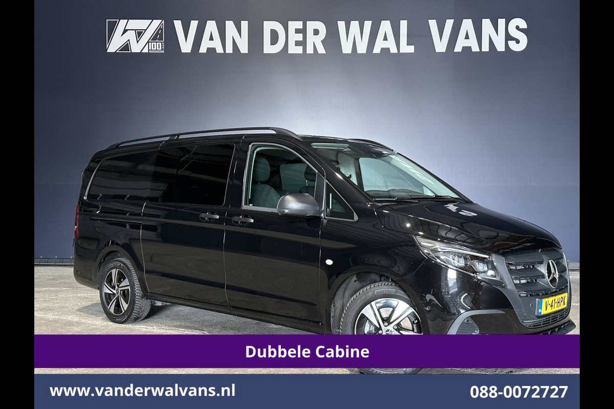Mercedes-Benz Vito 116 CDI 164pk 9G-Tronic Automaat L2H1 Dubbele Cabine Fabrieksgarantie Euro6 Airco | 2x zijdeur | 5-Zits | 360 graden Camera | Na LED, LM velgen, 2500kg Trekhaak, Adaptieve Cruisecontrol, Parkeersensoren, Isofix, MBUX