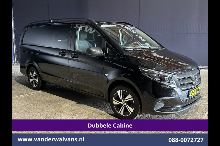 Mercedes-Benz Vito 116 CDI 164pk 9G-Tronic Automaat L2H1 Dubbele Cabine Fabrieksgarantie Euro6 Airco | 2x zijdeur | 5-Zits | 360 graden Camera | Na LED, LM velgen, 2500kg Trekhaak, Adaptieve Cruisecontrol, Parkeersensoren, Isofix, MBUX