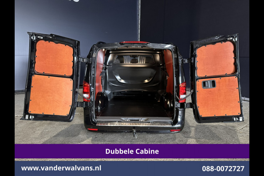 Mercedes-Benz Vito 116 CDI 164pk 9G-Tronic Automaat L2H1 Dubbele Cabine Fabrieksgarantie Euro6 Airco | 2x zijdeur | 5-Zits | 360 graden Camera | Na LED, LM velgen, 2500kg Trekhaak, Adaptieve Cruisecontrol, Parkeersensoren, Isofix, MBUX