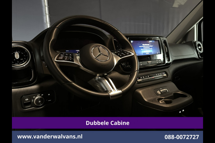 Mercedes-Benz Vito 116 CDI 164pk 9G-Tronic Automaat L2H1 Dubbele Cabine Fabrieksgarantie Euro6 Airco | 2x zijdeur | 5-Zits | 360 graden Camera | Na LED, LM velgen, 2500kg Trekhaak, Adaptieve Cruisecontrol, Parkeersensoren, Isofix, MBUX