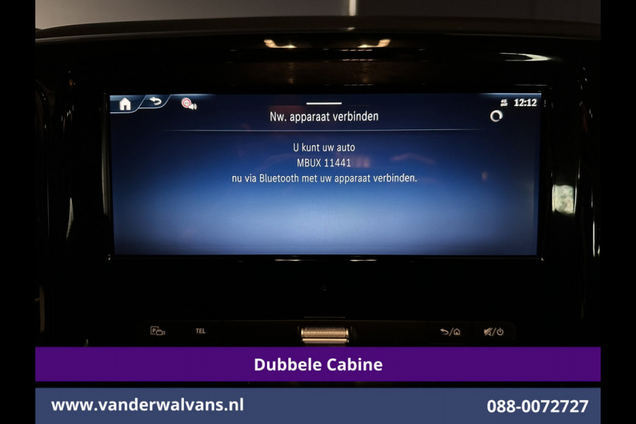 Mercedes-Benz Vito 116 CDI 164pk 9G-Tronic Automaat L2H1 Dubbele Cabine Fabrieksgarantie Euro6 Airco | 2x zijdeur | 5-Zits | 360 graden Camera | Na LED, LM velgen, 2500kg Trekhaak, Adaptieve Cruisecontrol, Parkeersensoren, Isofix, MBUX