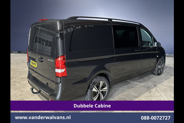 Mercedes-Benz Vito 116 CDI 164pk 9G-Tronic Automaat L2H1 Dubbele Cabine Fabrieksgarantie Euro6 Airco | 2x zijdeur | 5-Zits | 360 graden Camera LED, LM velgen, 2500kg Trekhaak, Adaptieve Cruisecontrol, Parkeersensoren, Isofix, MBUX