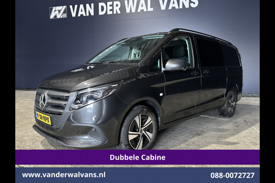 Mercedes-Benz Vito 116 CDI 164pk 9G-Tronic Automaat L2H1 Dubbele Cabine Fabrieksgarantie Euro6 Airco | 2x zijdeur | 5-Zits | 360 graden Camera LED, LM velgen, 2500kg Trekhaak, Adaptieve Cruisecontrol, Parkeersensoren, Isofix, MBUX
