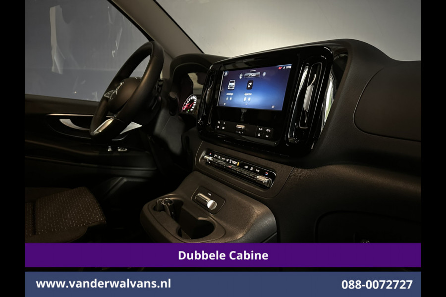 Mercedes-Benz Vito 116 CDI 164pk 9G-Tronic Automaat L2H1 Dubbele Cabine Fabrieksgarantie Euro6 Airco | 2x zijdeur | 5-Zits | 360 graden Camera LED, LM velgen, 2500kg Trekhaak, Adaptieve Cruisecontrol, Parkeersensoren, Isofix, MBUX