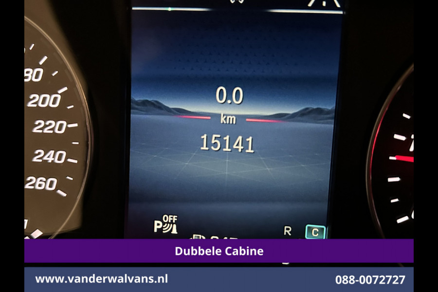 Mercedes-Benz Vito 116 CDI 164pk 9G-Tronic Automaat L2H1 Dubbele Cabine Fabrieksgarantie Euro6 Airco | 2x zijdeur | 5-Zits | 360 graden Camera LED, LM velgen, 2500kg Trekhaak, Adaptieve Cruisecontrol, Parkeersensoren, Isofix, MBUX