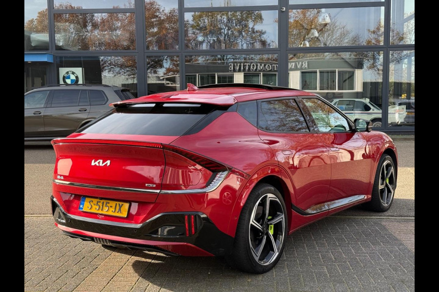 Kia Ev6 GT AWD 77.4 kWh 585PK!| PANO | KIA GARANTIE T/M 2029 | STOEL/STUUR VERW. | 360 CAMERA| ELEK. ACHTERKLEP| HEAD-UP| MERIDIAN AUDIO|