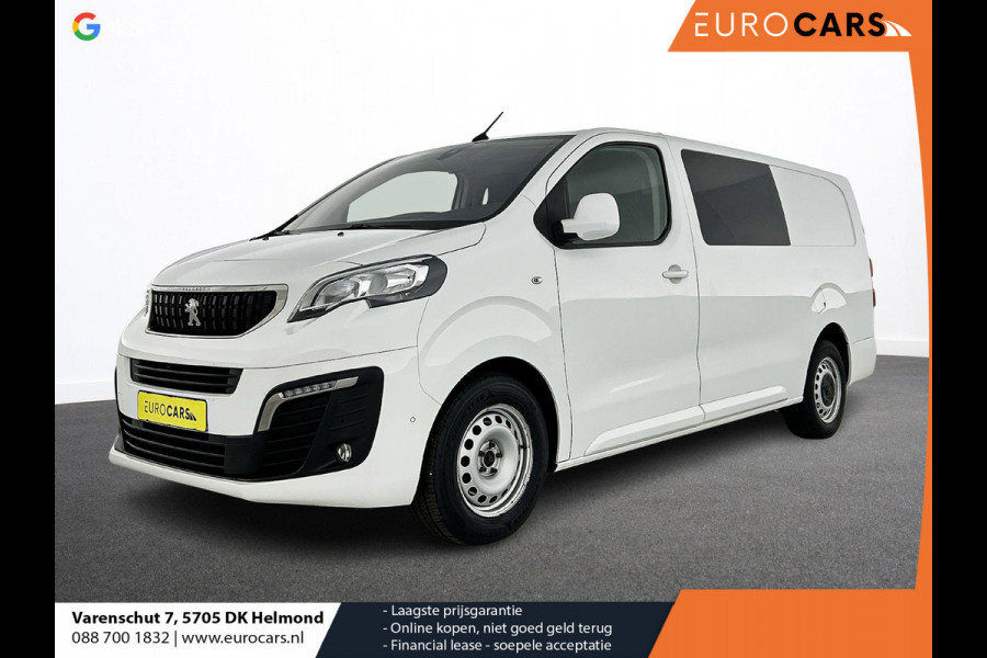 Peugeot Expert Long Dubbele Cabine Asphalt L3 2.0 HDi 120pk Aut-8 Airco Navi Carplay Cruise Control Trekhaak Lang Luxe Dubbele Cabine