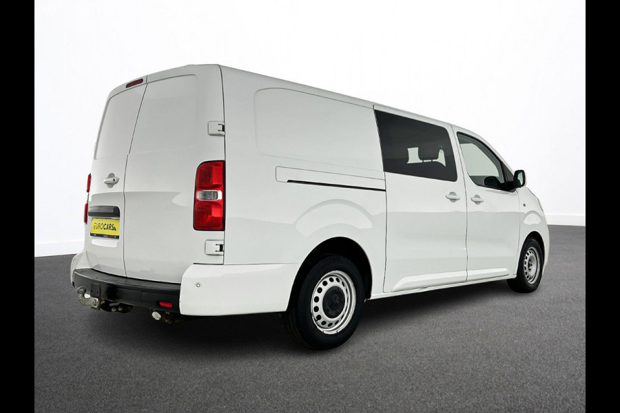 Peugeot Expert Long Dubbele Cabine Asphalt L3 2.0 HDi 120pk Aut-8 Airco Navi Carplay Cruise Control Trekhaak Lang Luxe Dubbele Cabine