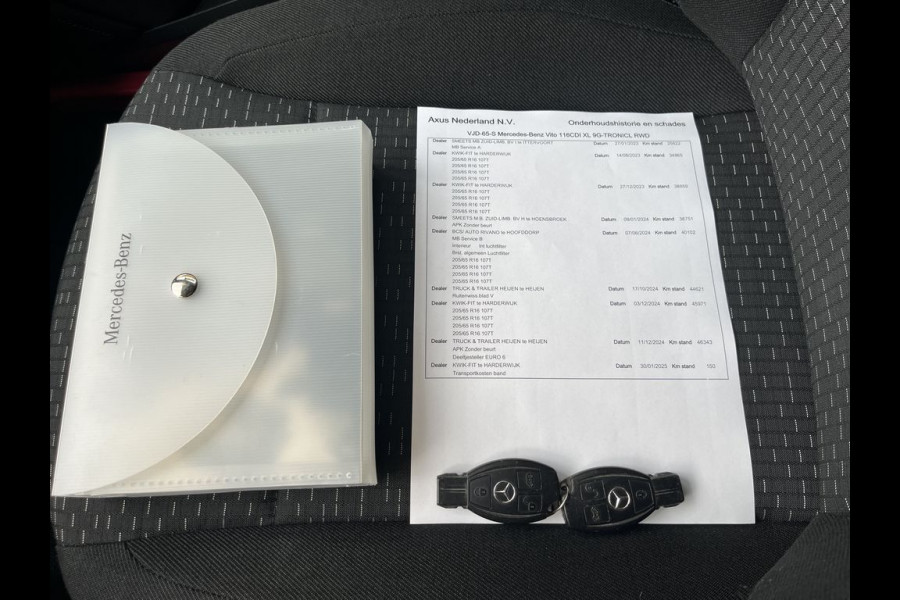 Mercedes-Benz Vito 116 CDI 164pk E6 XL Extra Lang BPM Vrij! Lease €421 /m, Airco, Navi+Camera, Trekhaak, PDC V+A, Onderhoudshistorie aanwezig
