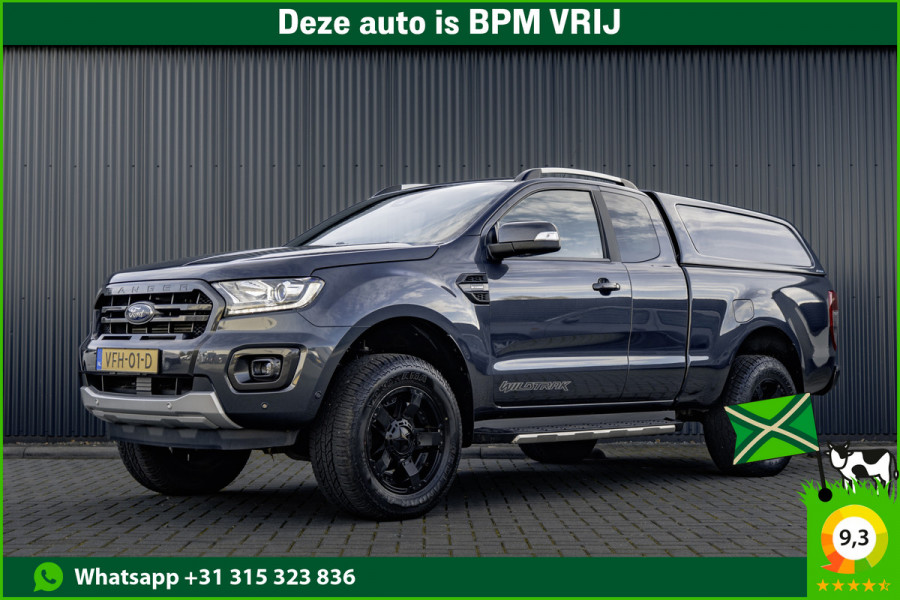 Ford Ranger BiTurbo EcoBlue Wildtrak Supercab 4x4 | Automaat | Camera | CarPlay | Navi | LED | Climate | Cruise | 3.5T Trekgewicht | Euro 6