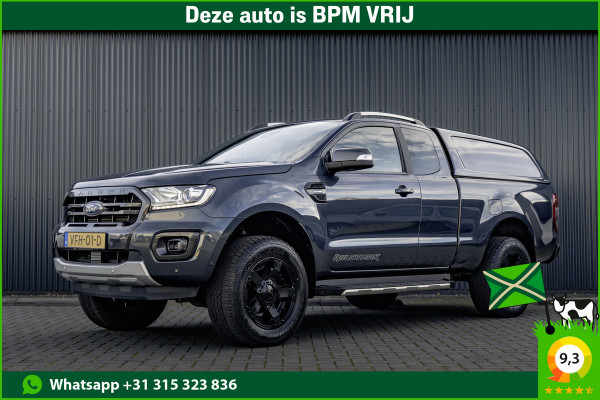 Ford Ranger BiTurbo EcoBlue Wildtrak Supercab 4x4 | Automaat | Camera | CarPlay | Navi | LED | Climate | Cruise | 3.5T Trekgewicht | Euro 6