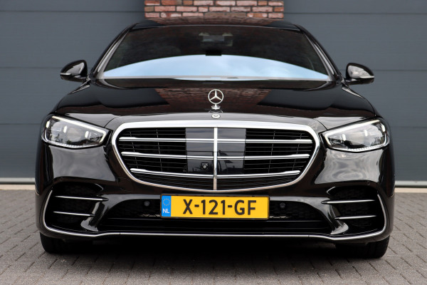 Mercedes-Benz S-Klasse 400d 4MATIC Lang AMG Line Aut9 | Airmatic | Achterasbesturing | Distronic+ | Zonweringspakket | Burmester | Stoelventilatie | Verwarmd Stuurwiel | HUD | Vlakkenverwarming |