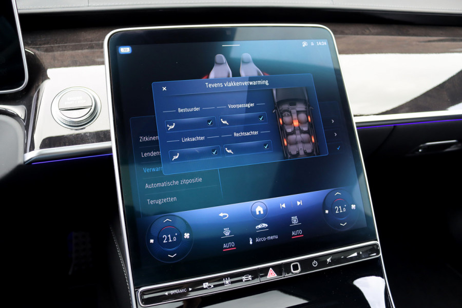 Mercedes-Benz S-Klasse 400d 4MATIC Lang AMG Line Aut9 | Airmatic | Achterasbesturing | Distronic+ | Zonweringspakket | Burmester | Stoelventilatie | Verwarmd Stuurwiel | HUD | Vlakkenverwarming |