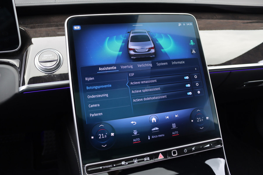 Mercedes-Benz S-Klasse 400d 4MATIC Lang AMG Line Aut9 | Airmatic | Achterasbesturing | Distronic+ | Zonweringspakket | Burmester | Stoelventilatie | Verwarmd Stuurwiel | HUD | Vlakkenverwarming |