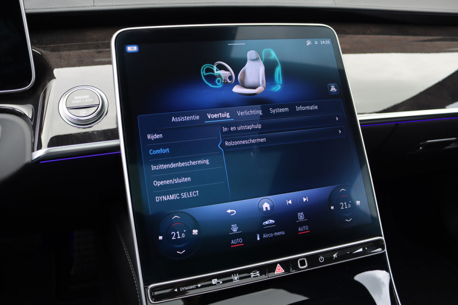 Mercedes-Benz S-Klasse 400d 4MATIC Lang AMG Line Aut9 | Airmatic | Achterasbesturing | Distronic+ | Zonweringspakket | Burmester | Stoelventilatie | Verwarmd Stuurwiel | HUD | Vlakkenverwarming |