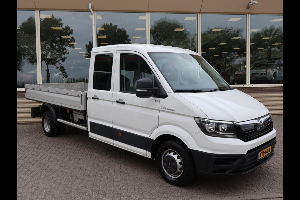 MAN TGE 50 2.0 TDI 177 PK DSG AUT. D.C. DUBBEL LUCHT 7-PERS. OPEN LAADBAK + 3500 KG TREKHAAK | STANDKACHEL