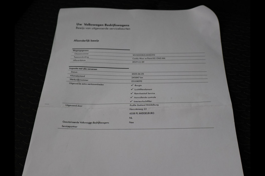 Volkswagen Caddy Maxi 1.4 TGI CNG ROLSTOEL AUTO *EXCL. BTW* 5-PERS. € 15.670,- INCL. BTW