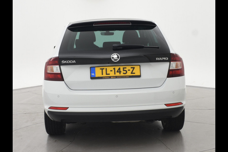 Škoda Rapid Spaceback 1.0 TSI DSG AUT CLEVER WIT PARELMOER + PANORAMADAK | STOELVERWARMING | DAB | NAVIGATIE