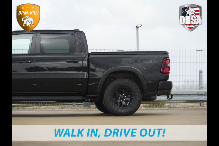 Dodge Ram | 1500 | Rebel | Night | 4x4 | Crew Cab | 3.0L Twin-turbo I6 | BPM-VRIJ  | Pano | Harman Kardon | Leder interieur Getoonde accessoires zijn verkrijgbaar tegen meerprijs