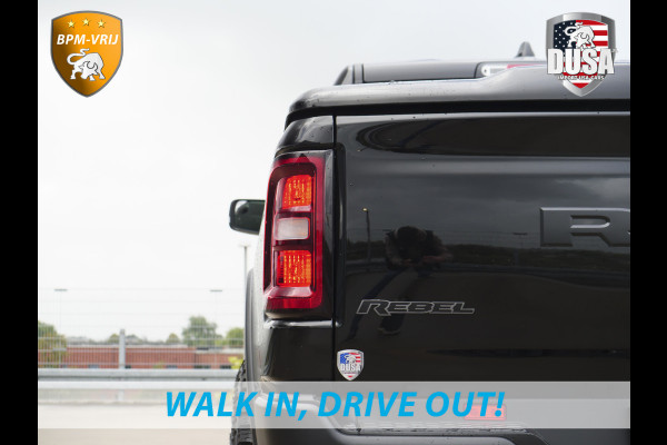 Dodge Ram | 1500 | Rebel | Night | 4x4 | Crew Cab | 3.0L Twin-turbo I6 | BPM-VRIJ  | Pano | Harman Kardon | Leder interieur Getoonde accessoires zijn verkrijgbaar tegen meerprijs