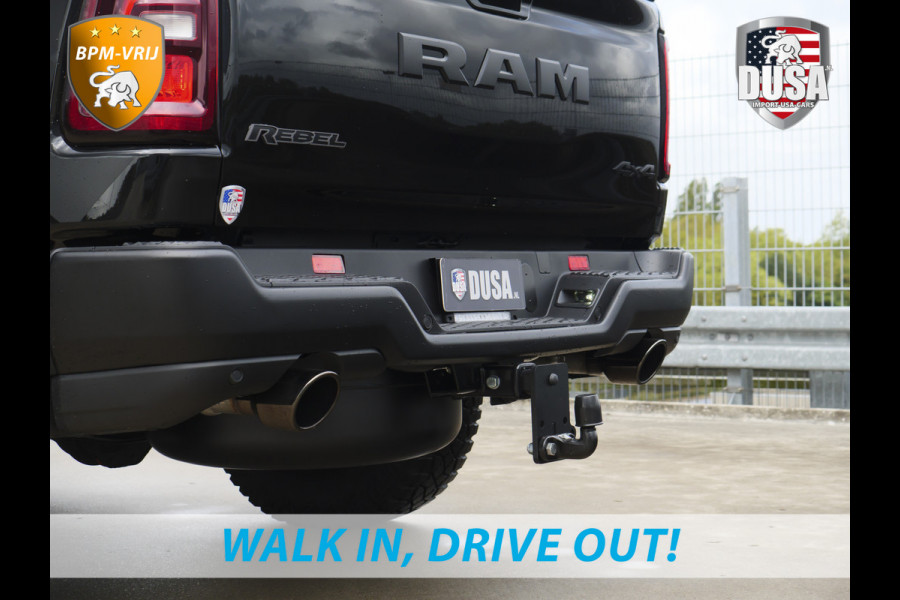 Dodge Ram | 1500 | Rebel | Night | 4x4 | Crew Cab | 3.0L Twin-turbo I6 | BPM-VRIJ  | Pano | Harman Kardon | Leder interieur Getoonde accessoires zijn verkrijgbaar tegen meerprijs