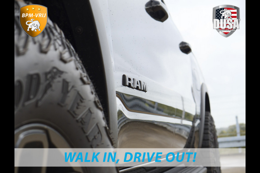 Dodge Ram | 1500 | Rebel | Night | 4x4 | Crew Cab | 3.0L Twin-turbo I6 | BPM-VRIJ  | Pano | Harman Kardon | Leder interieur Getoonde accessoires zijn verkrijgbaar tegen meerprijs