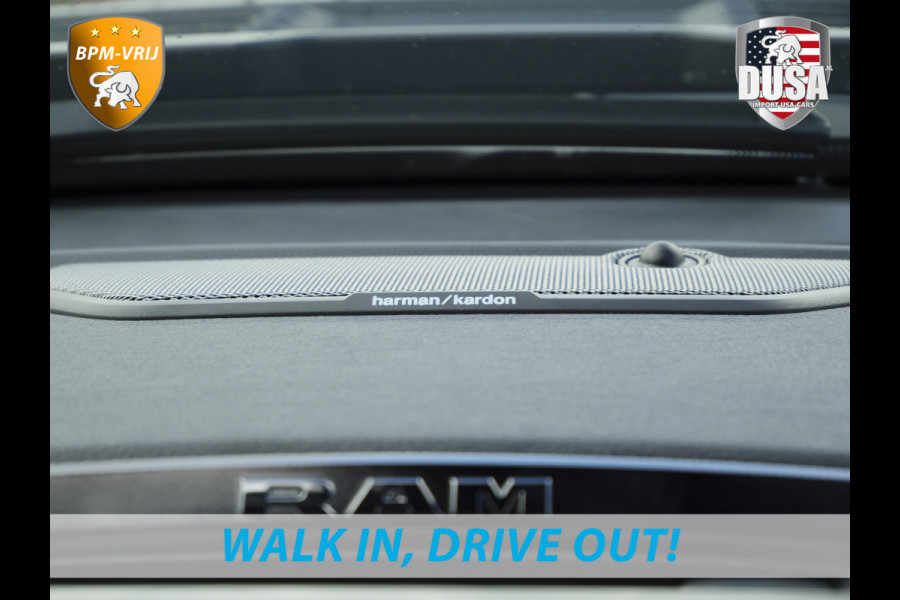 Dodge Ram | 1500 | Rebel | Night | 4x4 | Crew Cab | 3.0L Twin-turbo I6 | BPM-VRIJ  | Pano | Harman Kardon | Leder interieur Getoonde accessoires zijn verkrijgbaar tegen meerprijs