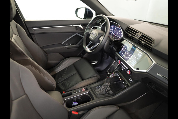 Audi Q3 45 TFSI e S edition 245 pk S-tronic | Navigatie | Parkeersensoren (Park assist) | Achteruitrijcamera | Adaptieve cruise control | Lederen bekleding | Elektr. voorstoelen | S-Line |
