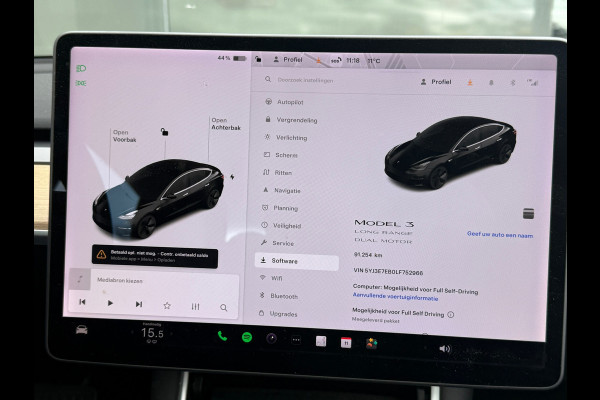 Tesla Model 3 Long Range AWD 75 kWh 90% SOH Dual Motor Autopilot