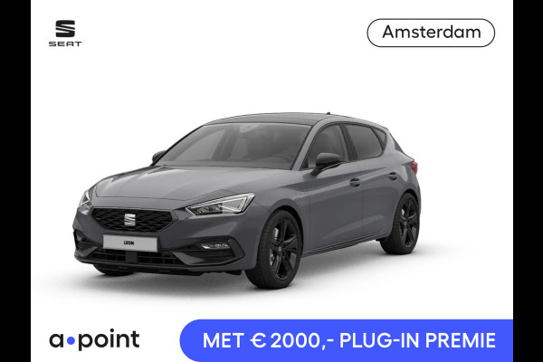 Seat Leon 1.5 TSI e-Hybrid FR Business | Graphene Grey | Black Pack | Glazen schuif-kanteldak | Safe & Driving Pack | C2K - Velgen 'Black Pack', 18 inch