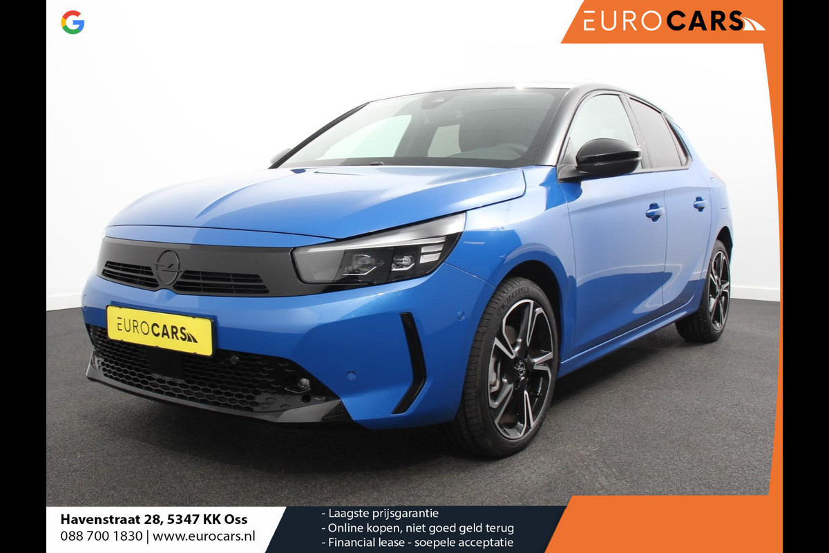Opel Corsa 1.2 Turbo 136pk Hybrid GS Automaat | Navigatie | Apple Carplay/ Android Auto | Camera | Parkeersensoren | Cruise Control | Stoel- en stuurverwarming | Airco | Lichtmetalen velgen | Getinte ramen