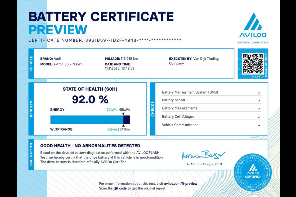 Audi e-tron E-TRON 50 QUATTRO LAUNCHE EDITION PLUS 92% SOH PANORAMA LEDER NAP BTW