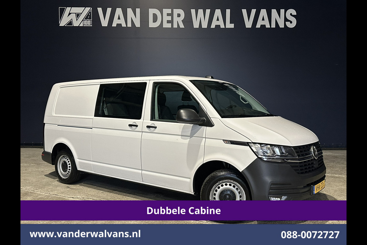 Volkswagen Transporter 2.0 TDI L2H1 Dubbele Cabine Euro6 Airco | 2200kg Trekhaak | Apple Carplay Cruisecontrol, Android Auto, 5-Zits, Parkeersensoren, Achterklep