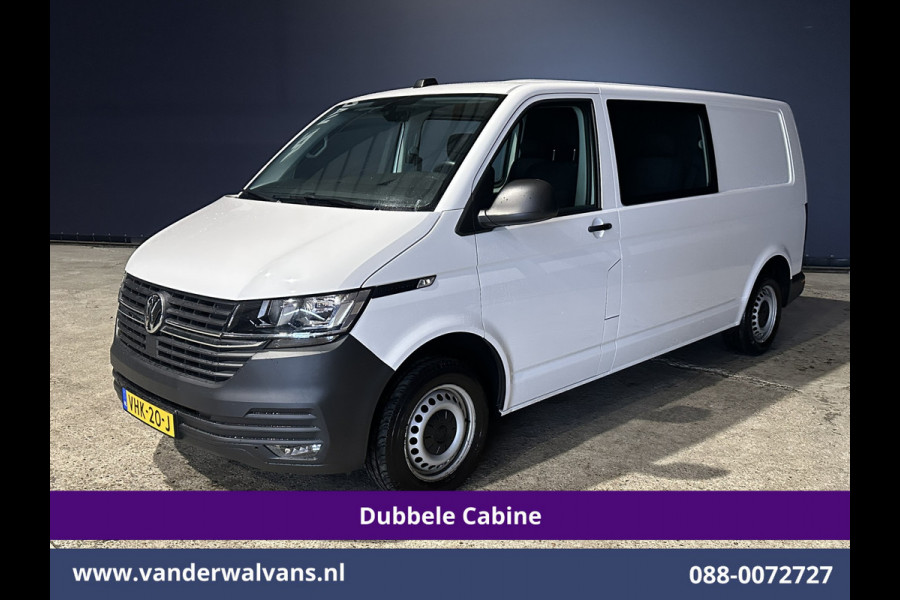 Volkswagen Transporter 2.0 TDI L2H1 Dubbele Cabine Euro6 Airco | 2200kg Trekhaak | Apple Carplay Cruisecontrol, Android Auto, 5-Zits, Parkeersensoren, Achterklep
