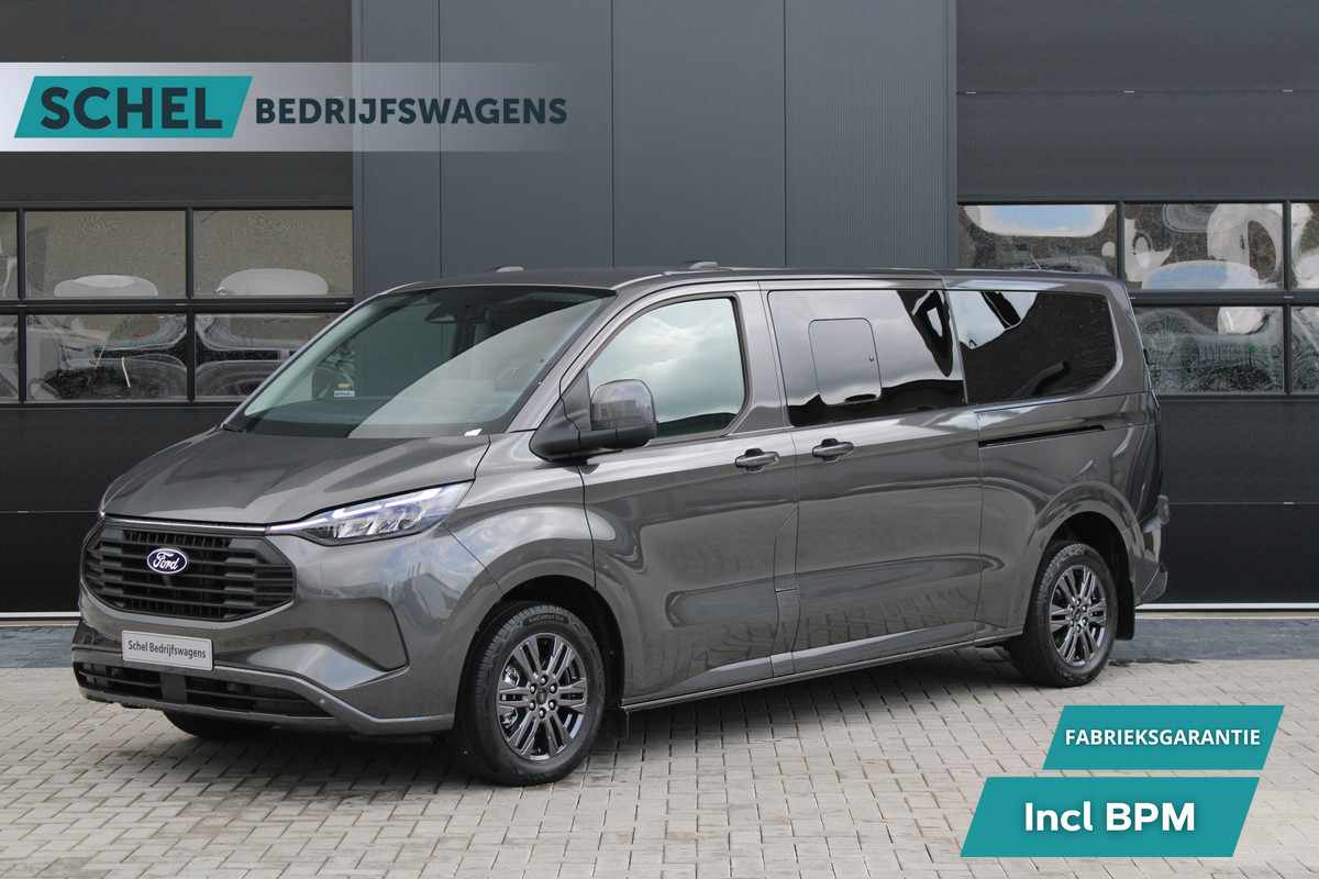 Ford Transit Custom 320 2.5 PHEV L2H1 Limited 232pk 8 Zits - 2x Schuif - Adaptive Cruise - Klimaat achterin - Keyless - Stoel/Stuurverwarming - Excl