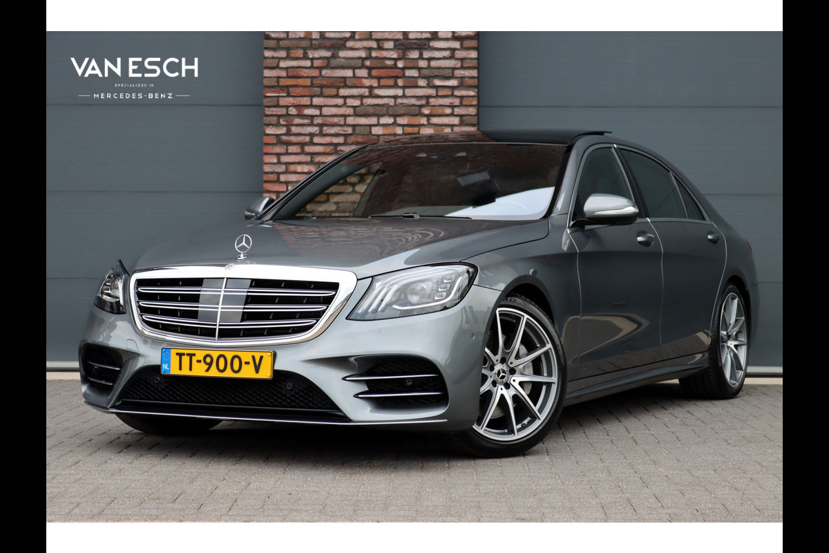 Mercedes-Benz S-Klasse 560 V8 Lang AMG Line Premium+ | Distronic+ | Memory V+A | Stoelventilatie | Burmester | HUD | Surround Camera | Softclose | Keyless Go | Zonweringspakket |