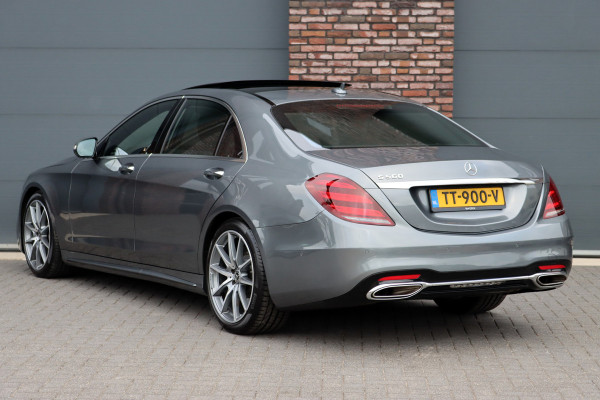 Mercedes-Benz S-Klasse 560 V8 Lang AMG Line Premium+ | Distronic+ | Memory V+A | Stoelventilatie | Burmester | HUD | Surround Camera | Softclose | Keyless Go | Zonweringspakket |