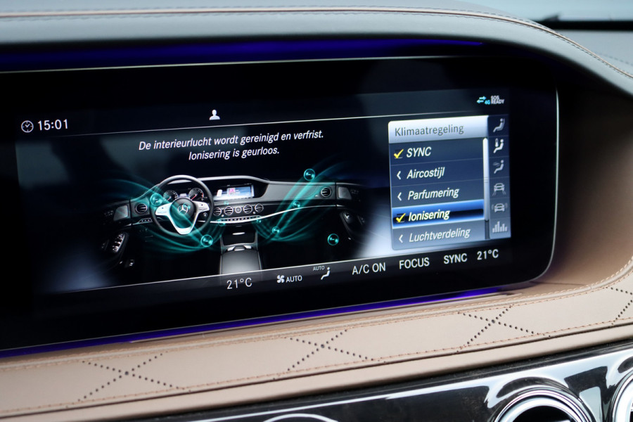 Mercedes-Benz S-Klasse 560 V8 Lang AMG Line Premium+ | Distronic+ | Memory V+A | Stoelventilatie | Burmester | HUD | Surround Camera | Softclose | Keyless Go | Zonweringspakket |
