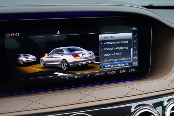 Mercedes-Benz S-Klasse 560 V8 Lang AMG Line Premium+ | Distronic+ | Memory V+A | Stoelventilatie | Burmester | HUD | Surround Camera | Softclose | Keyless Go | Zonweringspakket |