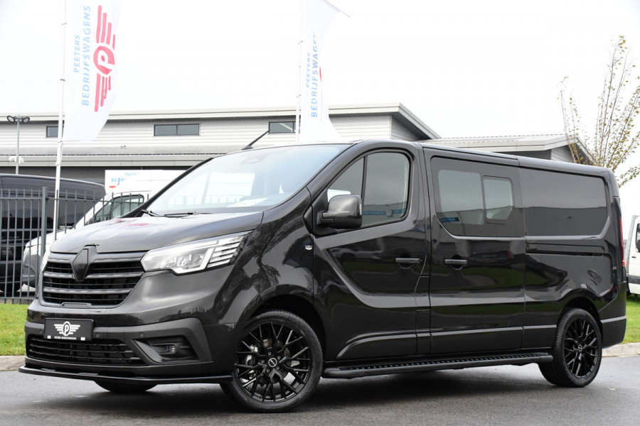 Renault Trafic 2.0 170 L2H1 DC Black Edition Extra Cruise, Camera, Carplay, LED, 170pk, Stoelverwarming, 2 x Schuifdeur, NAVI, Automaat, Clima, Uniek!