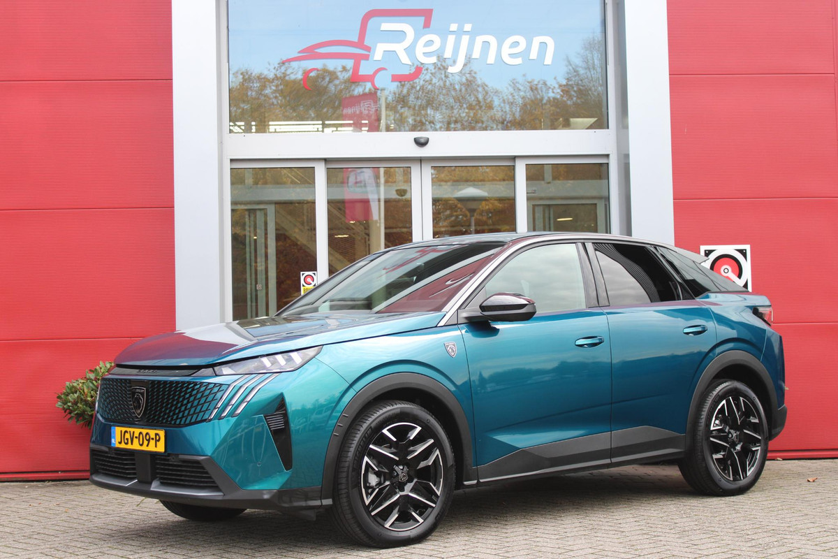 Peugeot 3008 1.2 Hybrid 145PK GT | ELEKTRISCH BEDIENBARE ACHTERKLEP | NAVIGATIE | DRAADLOZE APPLE CARPLAY/ANDROID AUTO | SFEER VERLICHTING | ACHTERUITRIJ CAMERA | PARKEERSENSOREN VOOR EN ACHTER | FULL LED KOPLAMPEN | KEYLESS ENTRY/START | ADAPTIVE CRUISE CONTROL | STOEL/STUUR VERWARMING | LICHTMETALEN VELGEN 19" | DAB+ RADIO |