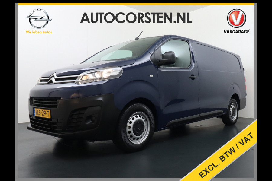 Citroën Jumpy 2.0HDI 123PK AUT-8 H1L3 120 XL 3-P Airco Cruise Control 3 persoons Schuifdeur Betonplex Lat om Lat betimmering Achterdeuren Bluetooth Euro 6