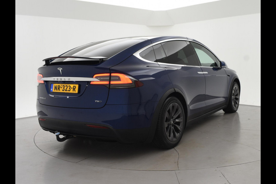 Tesla Model X 75D + TREKHAAK 2250 KG | LEDER | PANORAMA | LUCHTVERING | 20 INCH