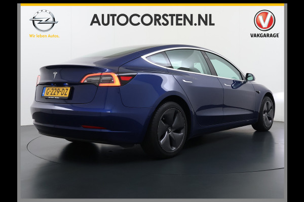Tesla Model 3 RWD SR+ 325PK Lmv 18" AutoPilot FSD 2.5 Leder PanoDak Adaptive-Cruise Lmv Camera's Elektr.-Stuur+Stoelen+Spiegels+Geheugen+Easy- Navi LED Comfortstoelen ACC DAB Voorverwarmen interieur via App Keyless via Telefoonsleutel One-Pedal-Drive Origineel Nederlandse auto tot 11kw laden thuis! 1.584kg licht! Keurige auto!! 1000kg trekvermogen