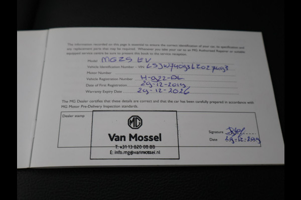 MG Mg Zs EV 45 kWh LUXURY + PANORAMA | LEDER | ADAPTIVE CRUISE | CAMERA | STOELVERW. | CARPLAY