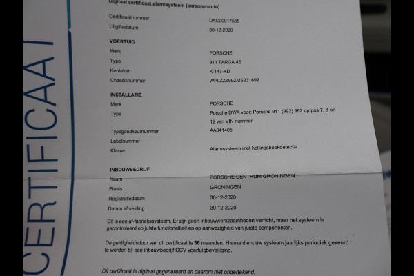Porsche 911 TARGA 4S 3.0 992 ORIG. NL *17.979 KM* + SPORTUITLAAT / SFEERVERLICHTING / 360 CAMERA