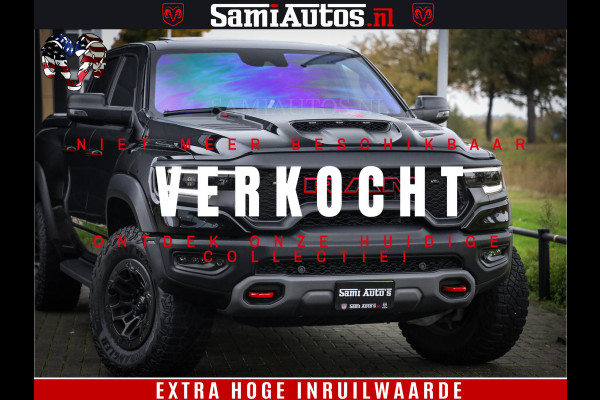 Dodge Ram 1500 TRX 702 PK 6.2 V8 | RED LINE | HELLCAT | RODE STIKSELS | BOM VOL | 4x4 Crew Cab | DUBBELE CABINE DC | 5 PERSOONS | DIAMOND BLACK PEARL | EERSTE EIGENAAR | TOP STAAT |