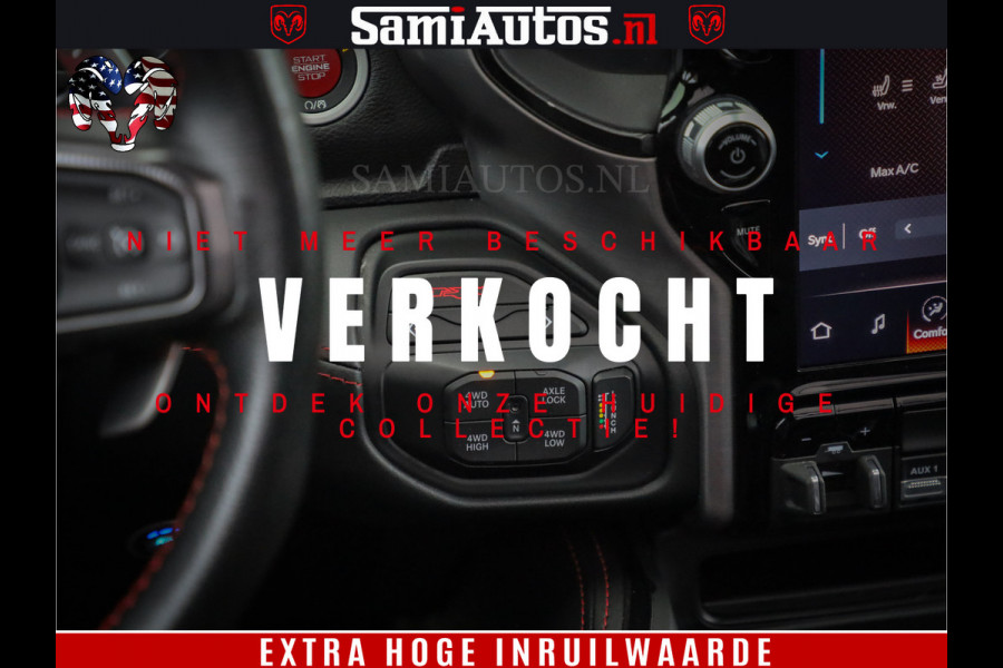 Dodge Ram 1500 TRX 702 PK 6.2 V8 | RED LINE | HELLCAT | RODE STIKSELS | BOM VOL | 4x4 Crew Cab | DUBBELE CABINE DC | 5 PERSOONS | DIAMOND BLACK PEARL | EERSTE EIGENAAR | TOP STAAT |