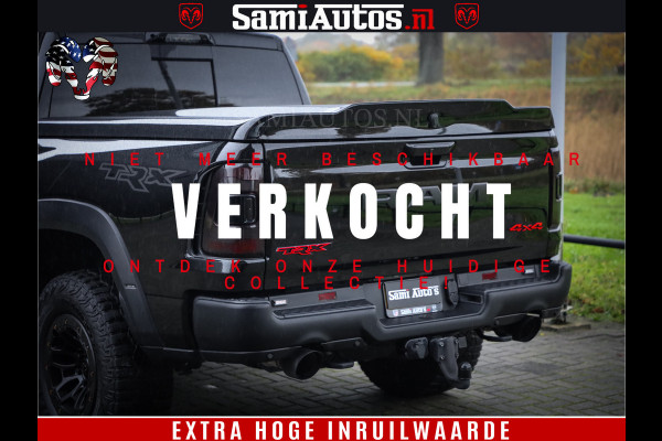 Dodge Ram 1500 TRX 702 PK 6.2 V8 | RED LINE | HELLCAT | RODE STIKSELS | BOM VOL | 4x4 Crew Cab | DUBBELE CABINE DC | 5 PERSOONS | DIAMOND BLACK PEARL | EERSTE EIGENAAR | TOP STAAT |