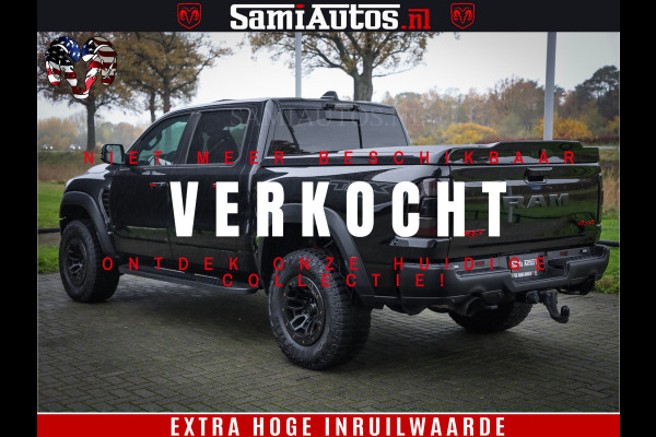 Dodge Ram 1500 TRX 702 PK 6.2 V8 | RED LINE | HELLCAT | RODE STIKSELS | BOM VOL | 4x4 Crew Cab | DUBBELE CABINE DC | 5 PERSOONS | DIAMOND BLACK PEARL | EERSTE EIGENAAR | TOP STAAT |